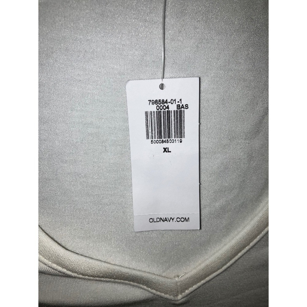 Old Navy Luxe V Neck Short Sleeve T Shirt Women XL‎ White Basic Everyday Tee - Picture 5 of 9